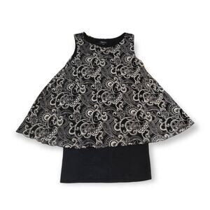 Papillon Natural Black Fitted & Flare Dress - BNWT - Size Small